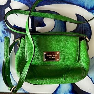 Green Micheal Kors adjustable cross body bag